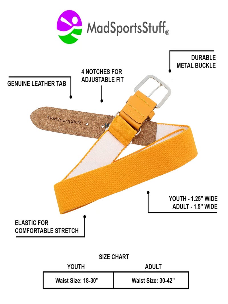 MadSportsStuff Pro Line Baseball Socks and Belt Combo (Gold, Large) - Image 5